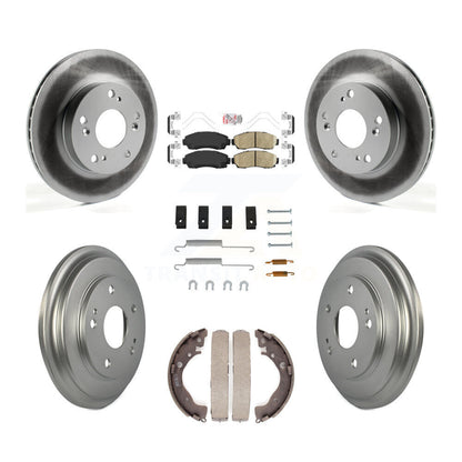 Rotors de frein à disque avant et arrière, tampons en céramique et Kit de tambour revêtu (7 pièces) pour Honda Civi