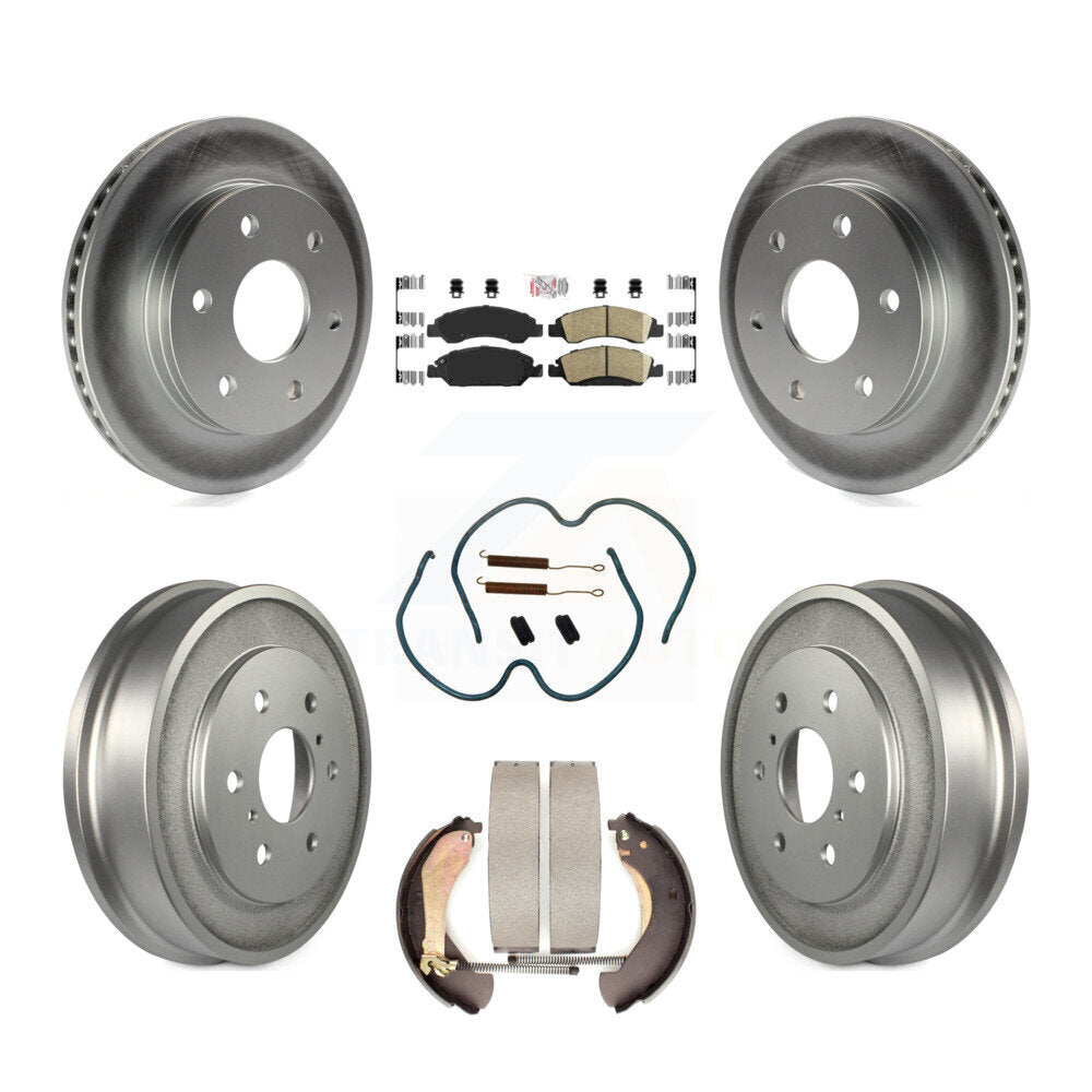 Rotors de frein à disque avant et arrière, Kit de tambour à revêtement en céramique (7 pièces) pour GMC Sierra 150