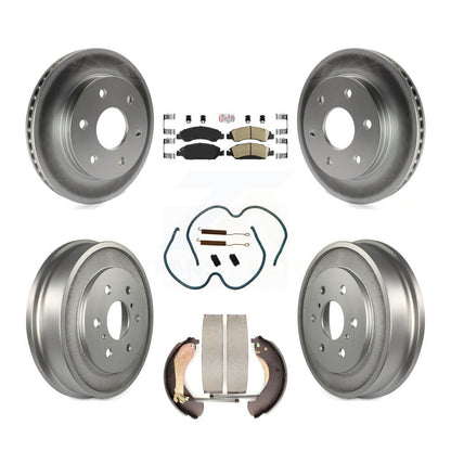 Rotors de frein à disque avant et arrière, Kit de tambour à revêtement en céramique (7 pièces) pour GMC Sierra 150