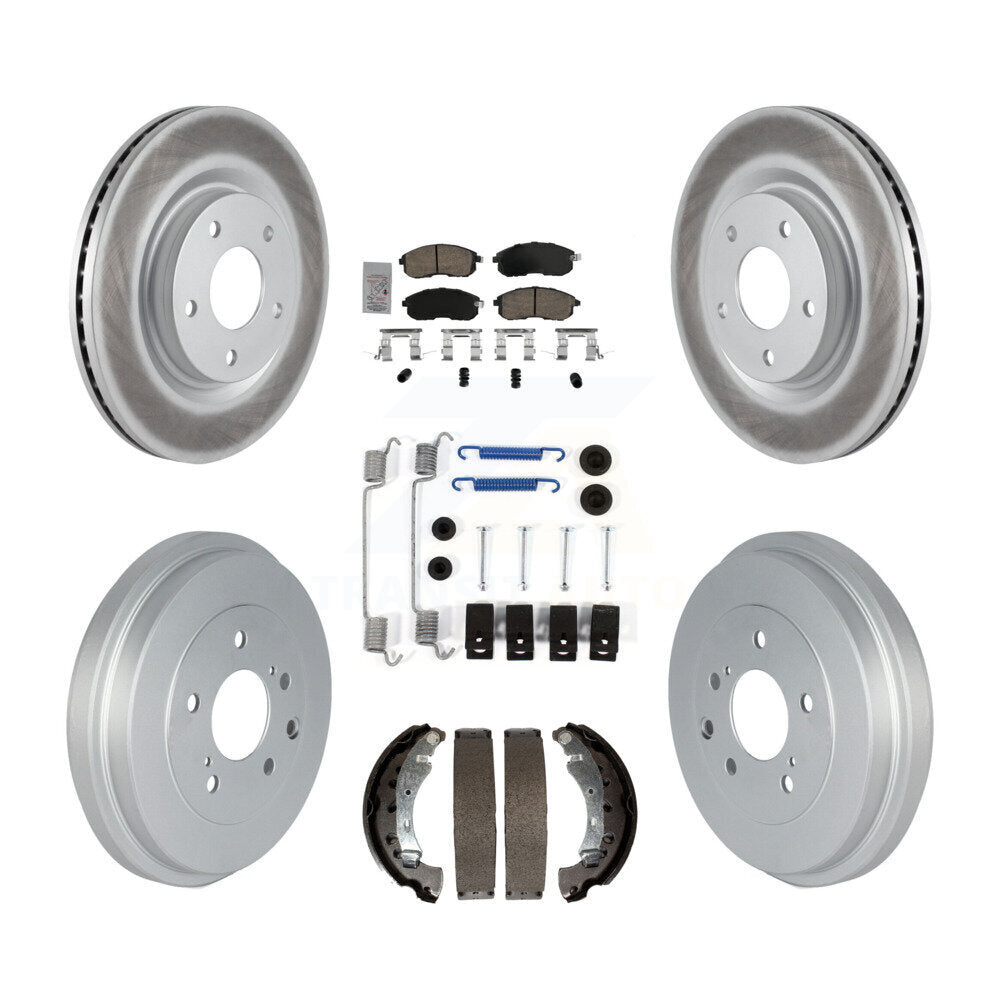 Kit de tambour avec revêtement en céramique, Rotors de frein à disque avant et arrière (7 pièces) pour Nissan Sentr
