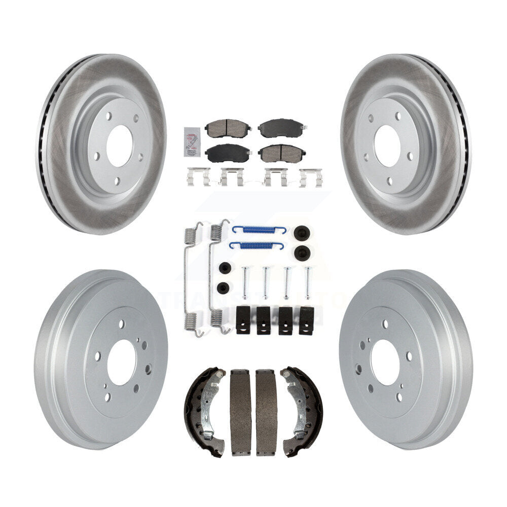 Kit de tambour avec revêtement en céramique, Rotors de frein à disque avant et arrière (7 pièces) pour Nissan Sentr