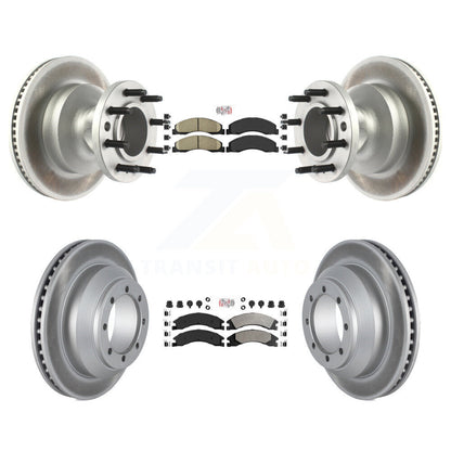Kit de Rotor de frein avec revêtement de plaquettes semi-métalliques avant et arrière en céramique, pour Ford E-350 Supe
