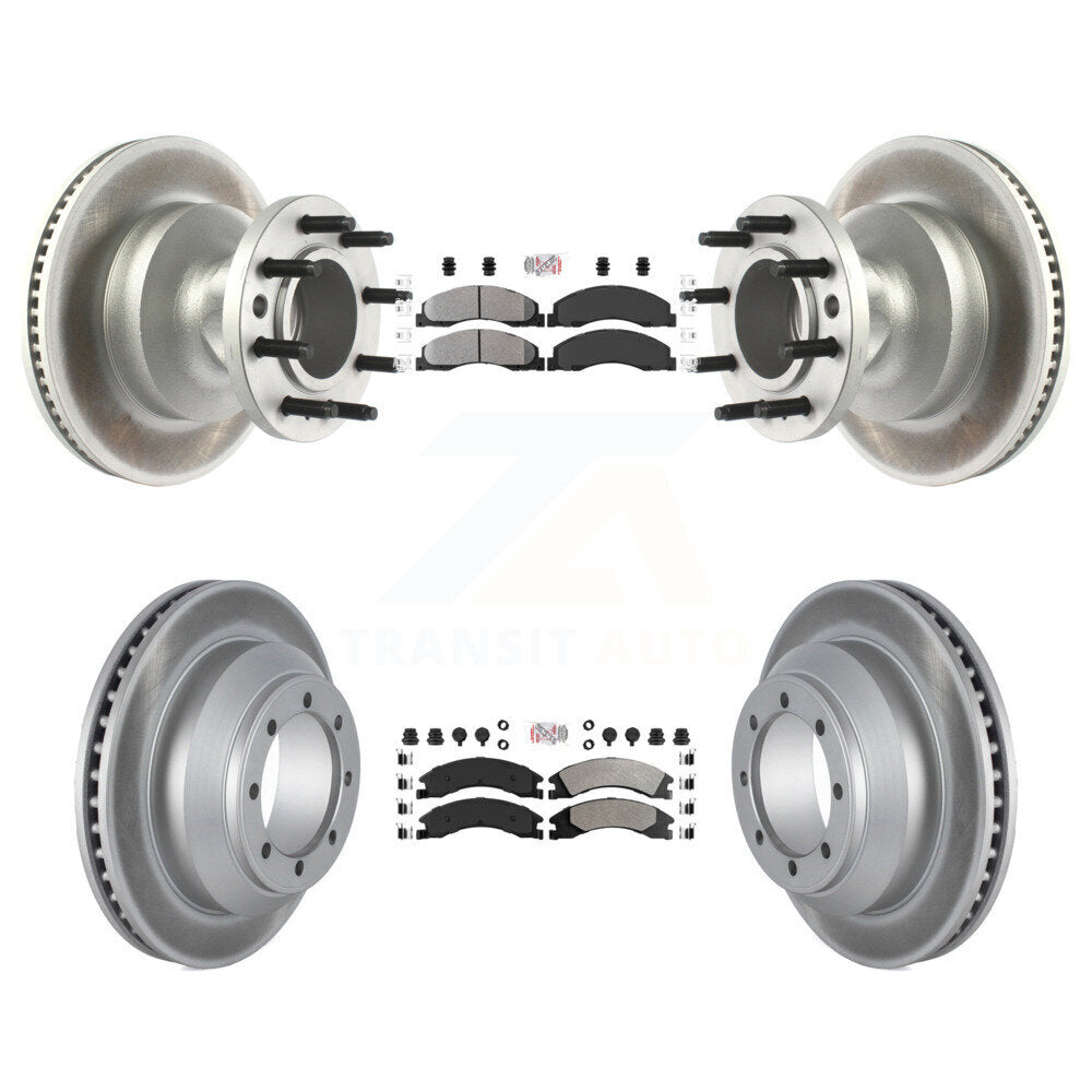 Kit de Rotor de frein à disque, revêtement de protection semi-métallique avant et arrière, pour Ford E-350 Super Dut