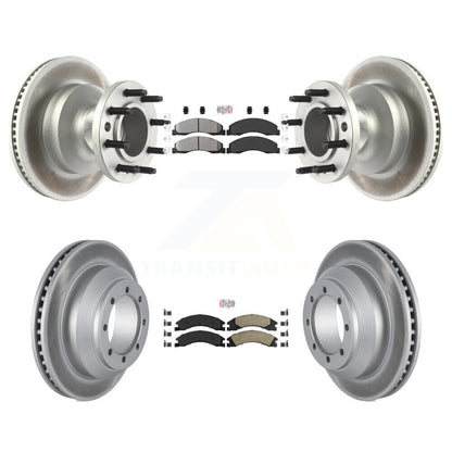 Kit de Rotor de frein avec revêtement de plaquettes en céramique, semi-métallique avant et arrière, pour Ford E-350 Supe