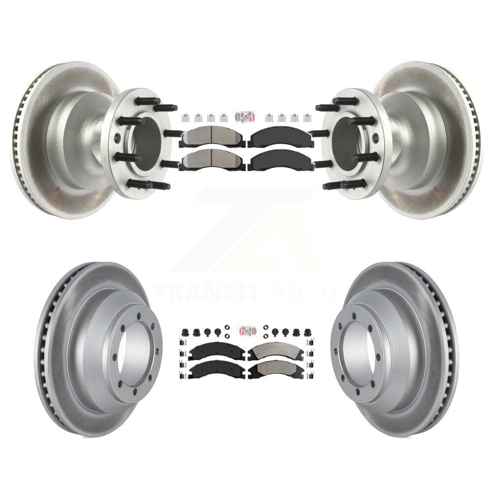 Kit de Rotor de frein à disque, revêtement de protection semi-métallique avant et arrière, pour Ford E-350 Super Dut