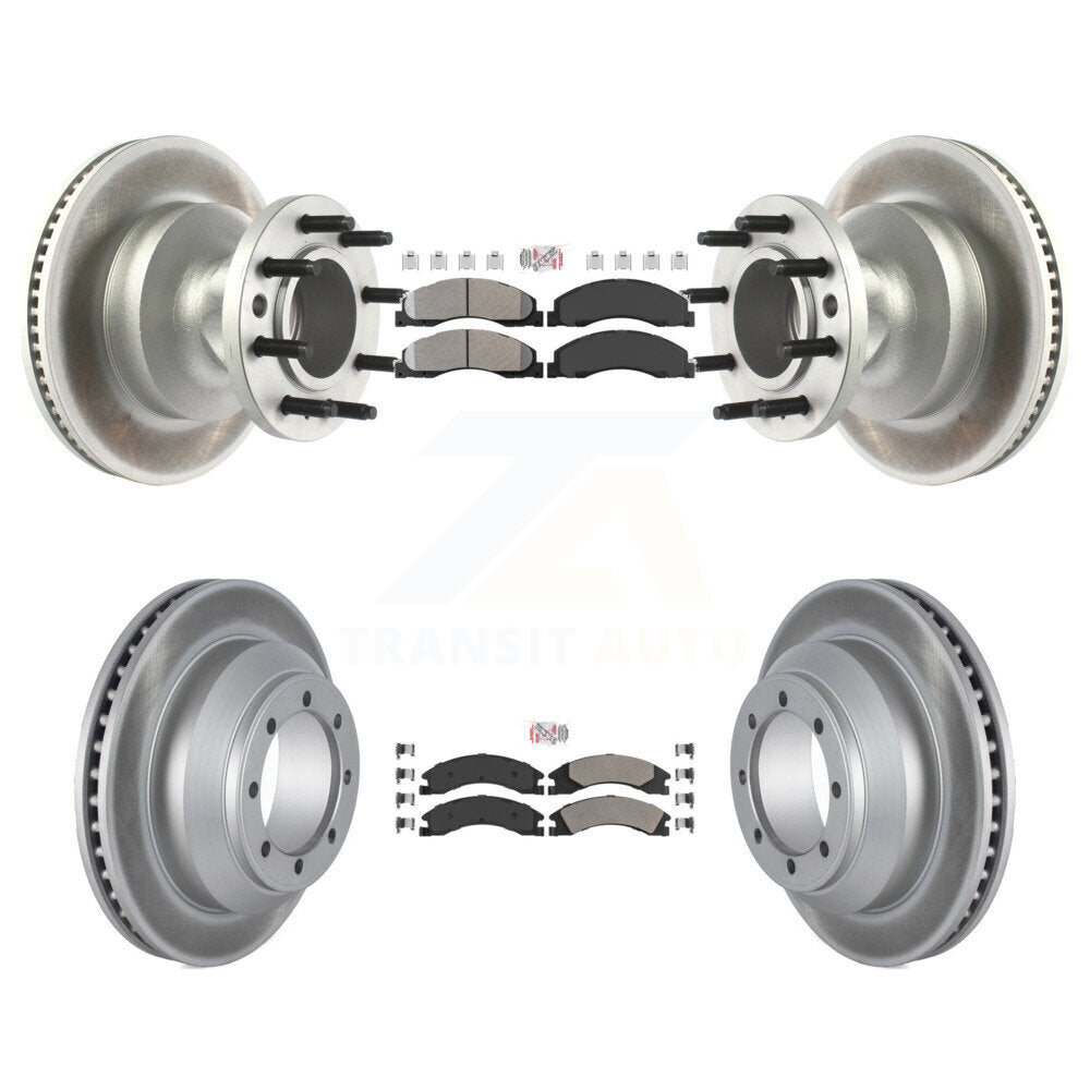 Kit de Rotor de frein à disque, revêtement de protection semi-métallique avant et arrière, pour Ford E-350 Super Dut