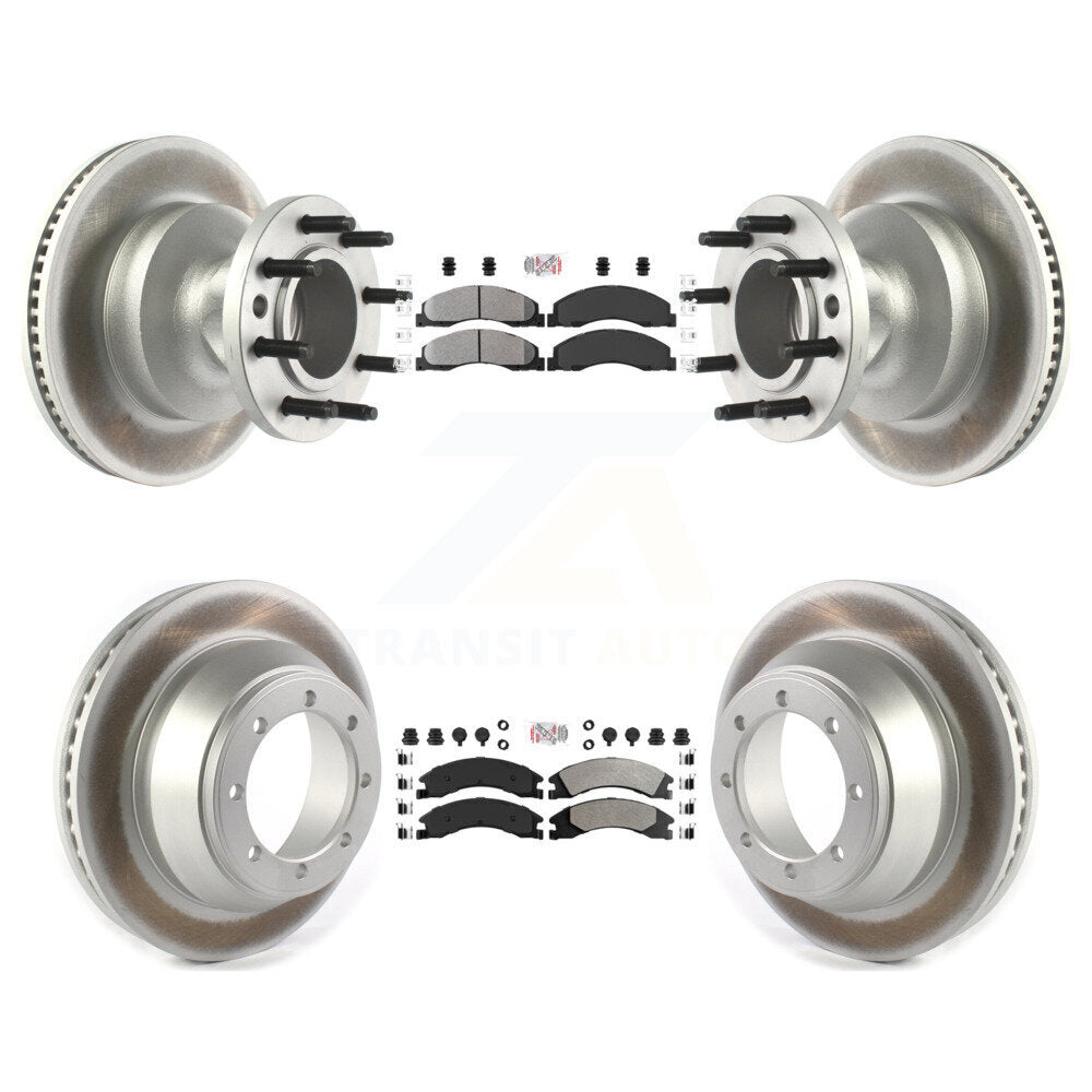 Kit de Rotor de frein à disque, revêtement de protection semi-métallique avant et arrière, pour Ford E-450 Super Dut