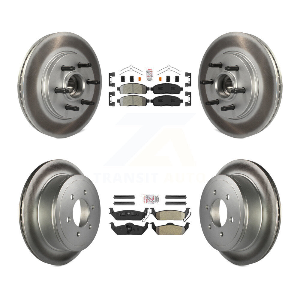 Kit de Rotor de frein à revêtement de plaquette semi-métallique avant et arrière, pour Ford F-150 Lincoln Mark L