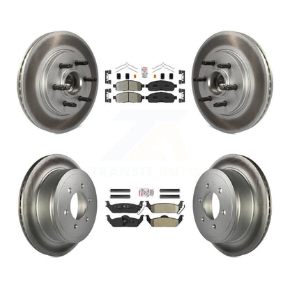 Kit de Rotor de frein à revêtement de plaquette semi-métallique avant et arrière, pour Ford F-150 Lincoln Mark L