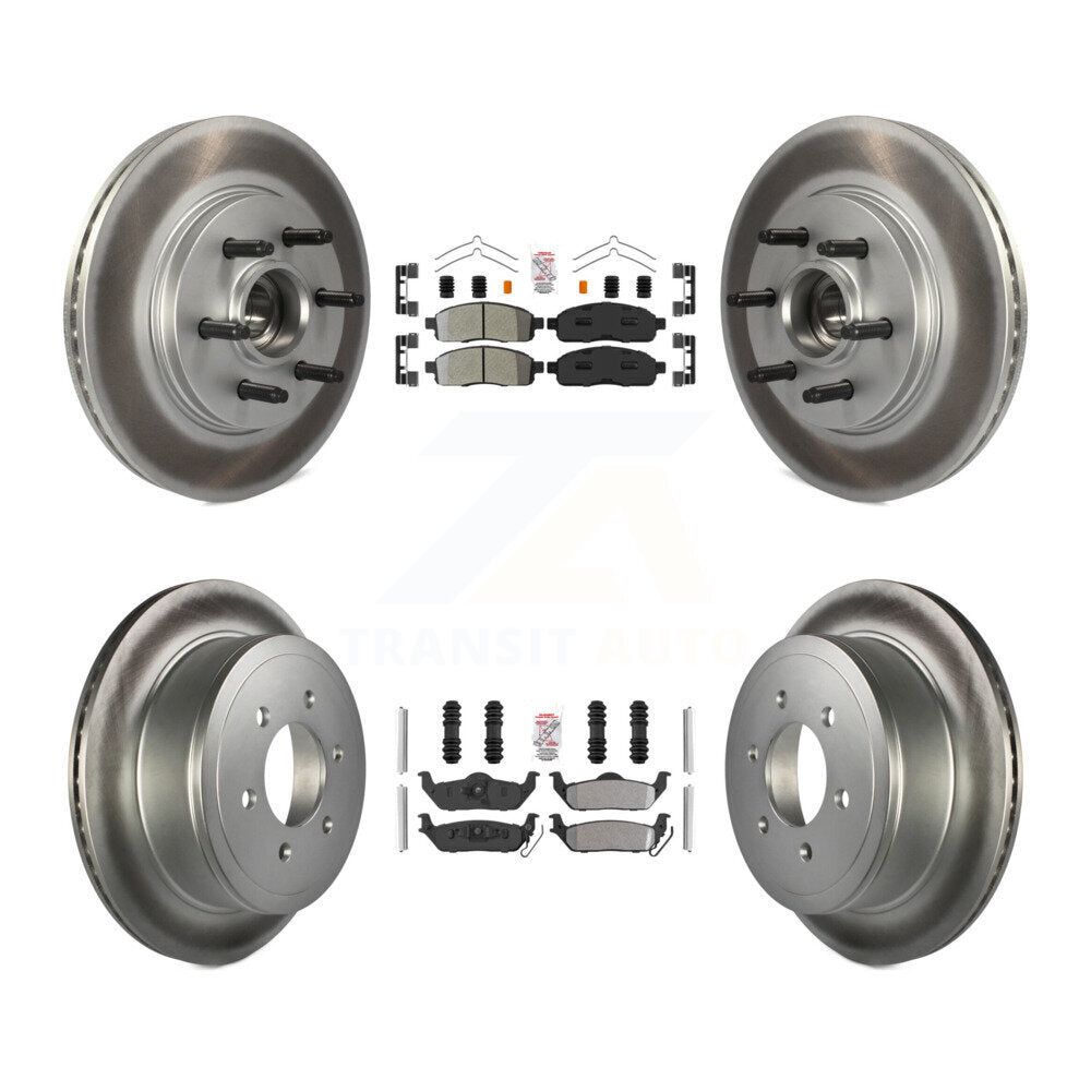 Kit de Rotor de frein à revêtement de plaquette semi-métallique avant et arrière, pour Ford F-150 Lincoln Mark L