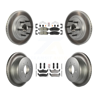 Kit de Rotor de frein à revêtement de plaquette semi-métallique avant et arrière, pour Ford F-150 Lincoln Mark L