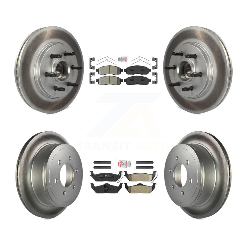 Kit de Rotor de frein à revêtement de plaquette semi-métallique avant et arrière, pour Ford F-150 Lincoln Mark L