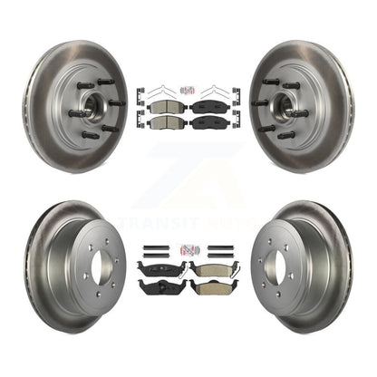 Kit de Rotor de frein à revêtement de plaquette semi-métallique avant et arrière, pour Ford F-150 Lincoln Mark L