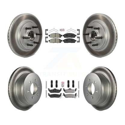 Kit de Rotor de frein à revêtement de plaquette semi-métallique avant et arrière, pour Ford F-150 Lincoln Mark L