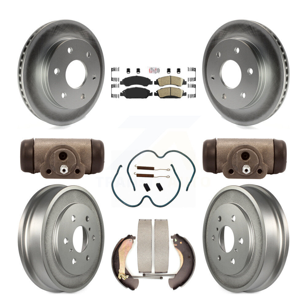 Rotors de frein à disque avant et arrière, Kit de tambour à revêtement en céramique (9 pièces) pour GMC Sierra 150