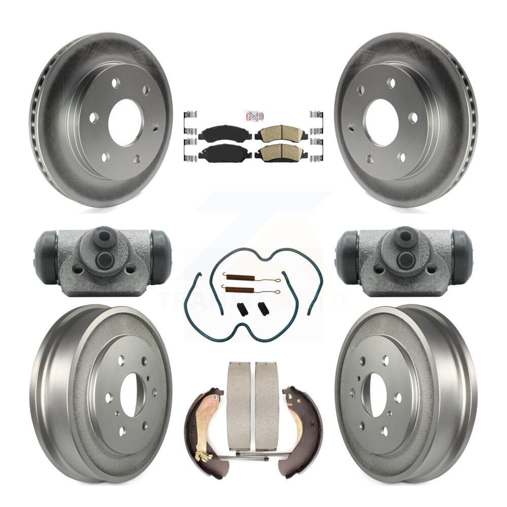 Rotors de frein à disque avant et arrière, Kit de tambour à revêtement en céramique (9 pièces) pour GMC Sierra 150