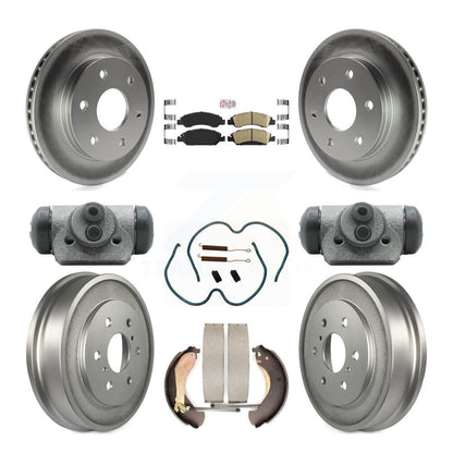 Rotors de frein à disque avant et arrière, Kit de tambour à revêtement en céramique (9 pièces) pour GMC Sierra 150