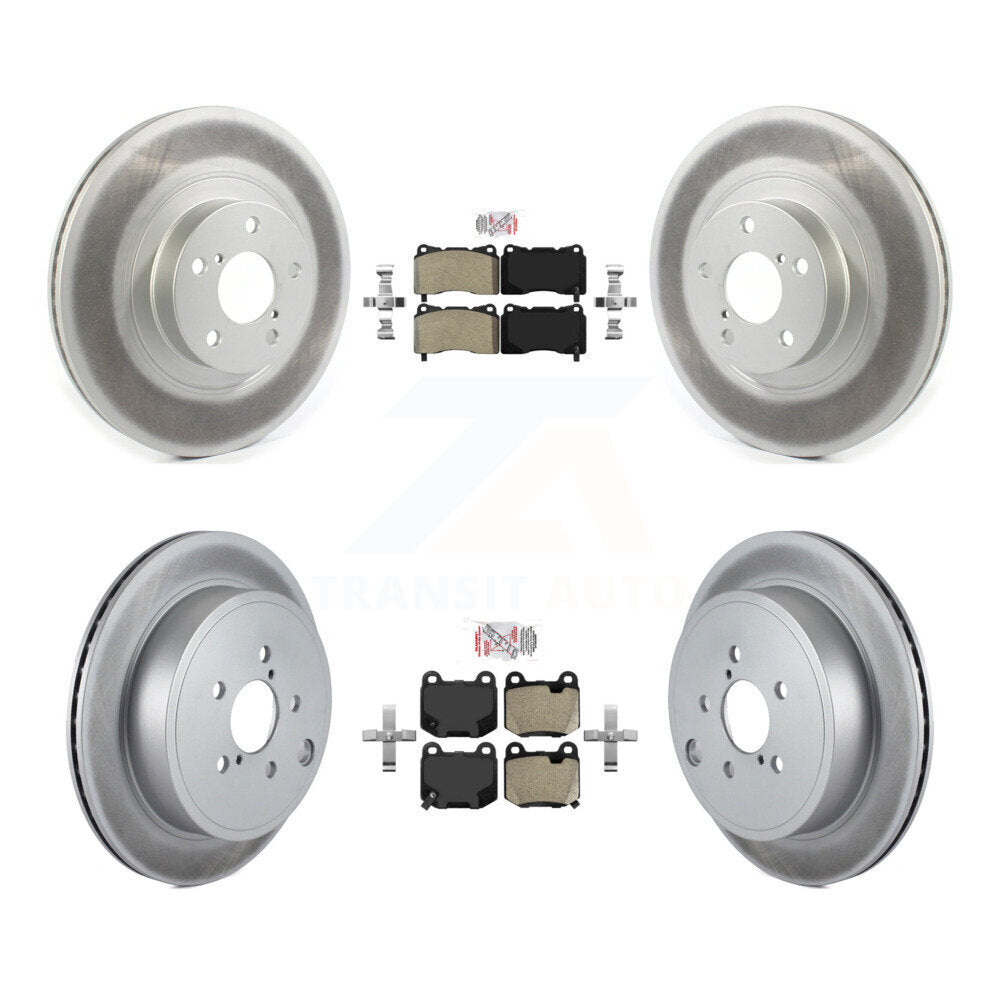 Kit de plaquettes semi-métalliques avant et arrière et de rotors de frein à disque revêtus pour Toyota 86