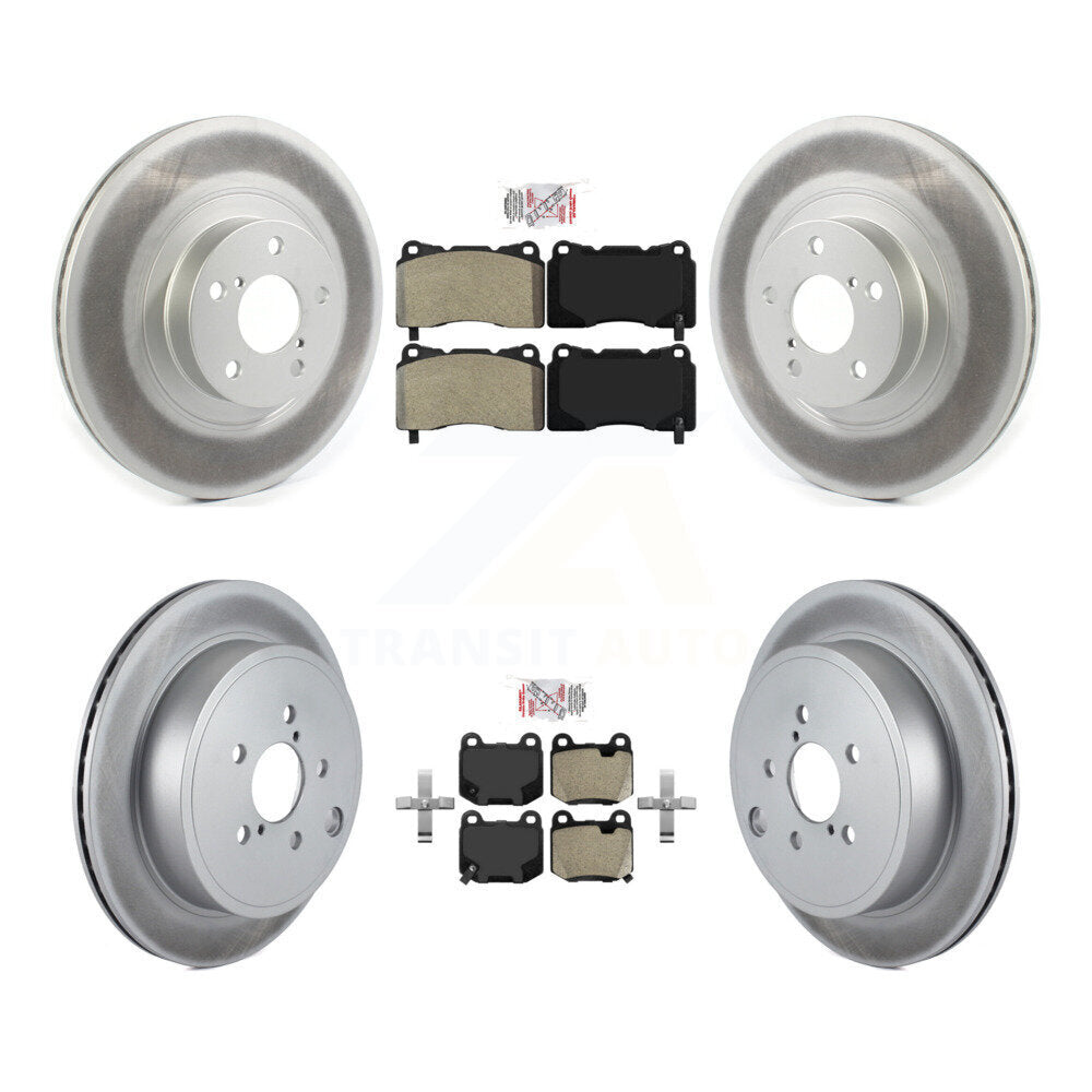 Kit de plaquettes semi-métalliques avant et arrière et de rotors de frein à disque revêtus pour Toyota 86