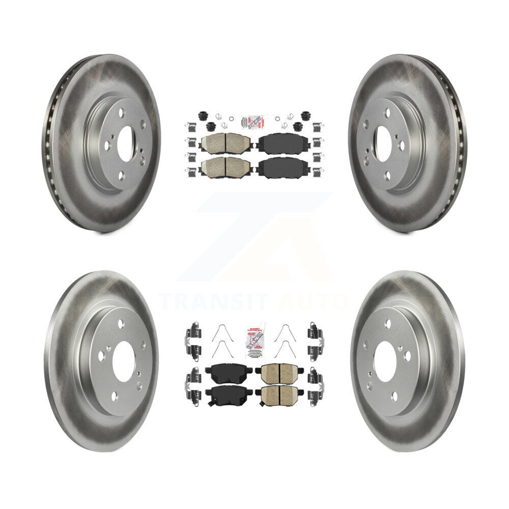 Kit de plaquettes en céramique avant et arrière et de rotors de frein à disque enduits pour Toyota Matrix