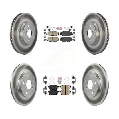 Kit de plaquettes en céramique avant et arrière et de rotors de frein à disque enduits pour Toyota Matrix