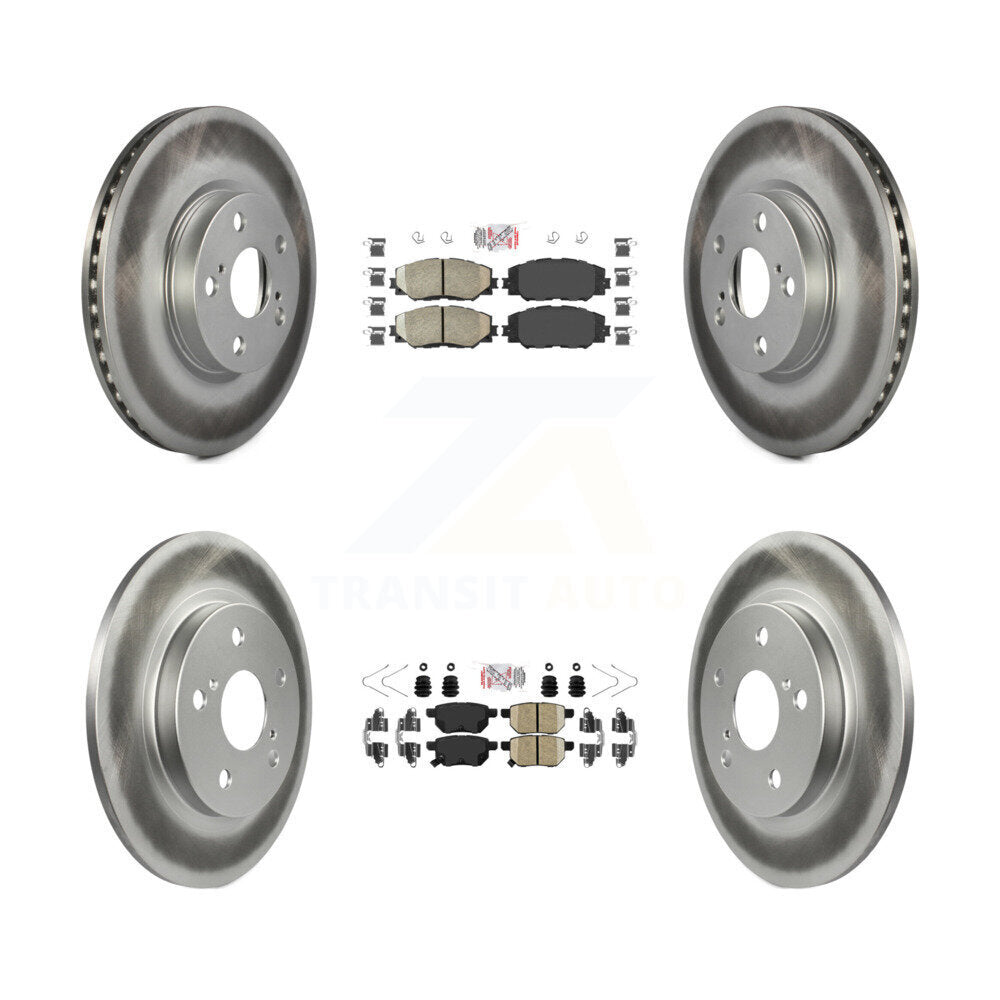 Kit de plaquettes en céramique avant et arrière et de rotors de frein à disque enduits pour Toyota Matrix