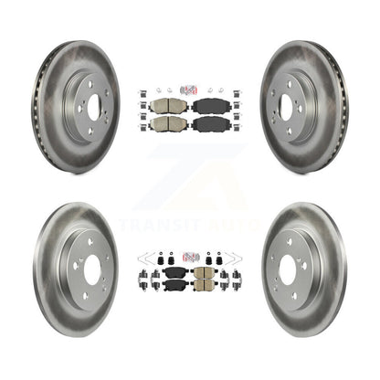 Kit de plaquettes en céramique avant et arrière et de rotors de frein à disque enduits pour Toyota Matrix