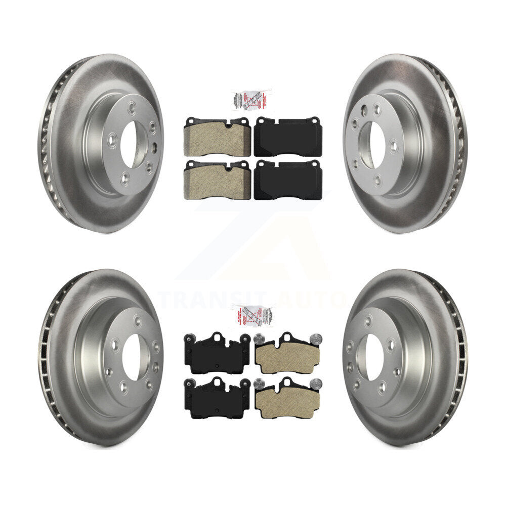Kit de rotor de frein à revêtement de plaquettes semi-métalliques avant et arrière (6 pièces) pour Volkswagen Touare