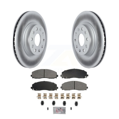 Rotors de frein à disque à revêtement avant et kit de plaquettes semi-métalliques pour Jeep Wrangler