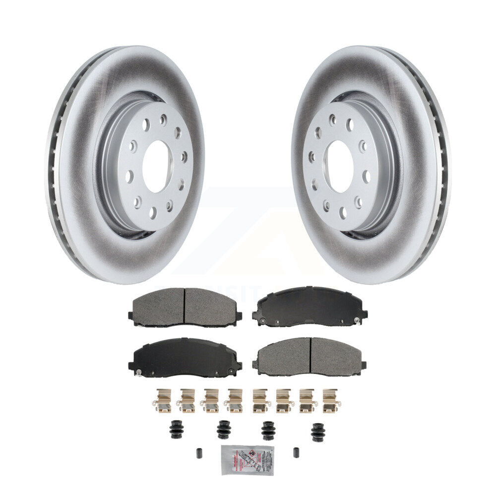Rotors de frein à disque à revêtement avant, Kit de plaquettes semi-métalliques pour Jeep Wrangler Gladiato