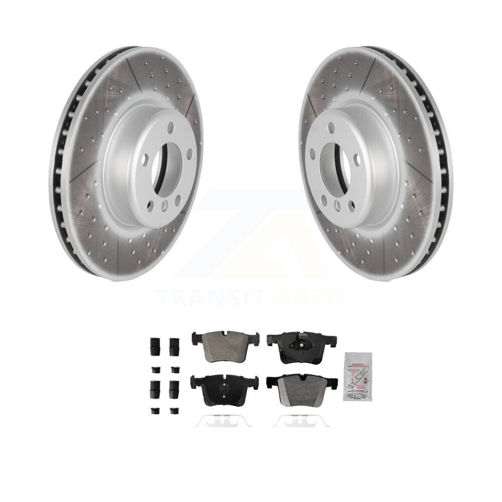 Kit de disques de frein à disque avec revêtement avant et plaquettes semi-métalliques pour BMW 335i xDrive G