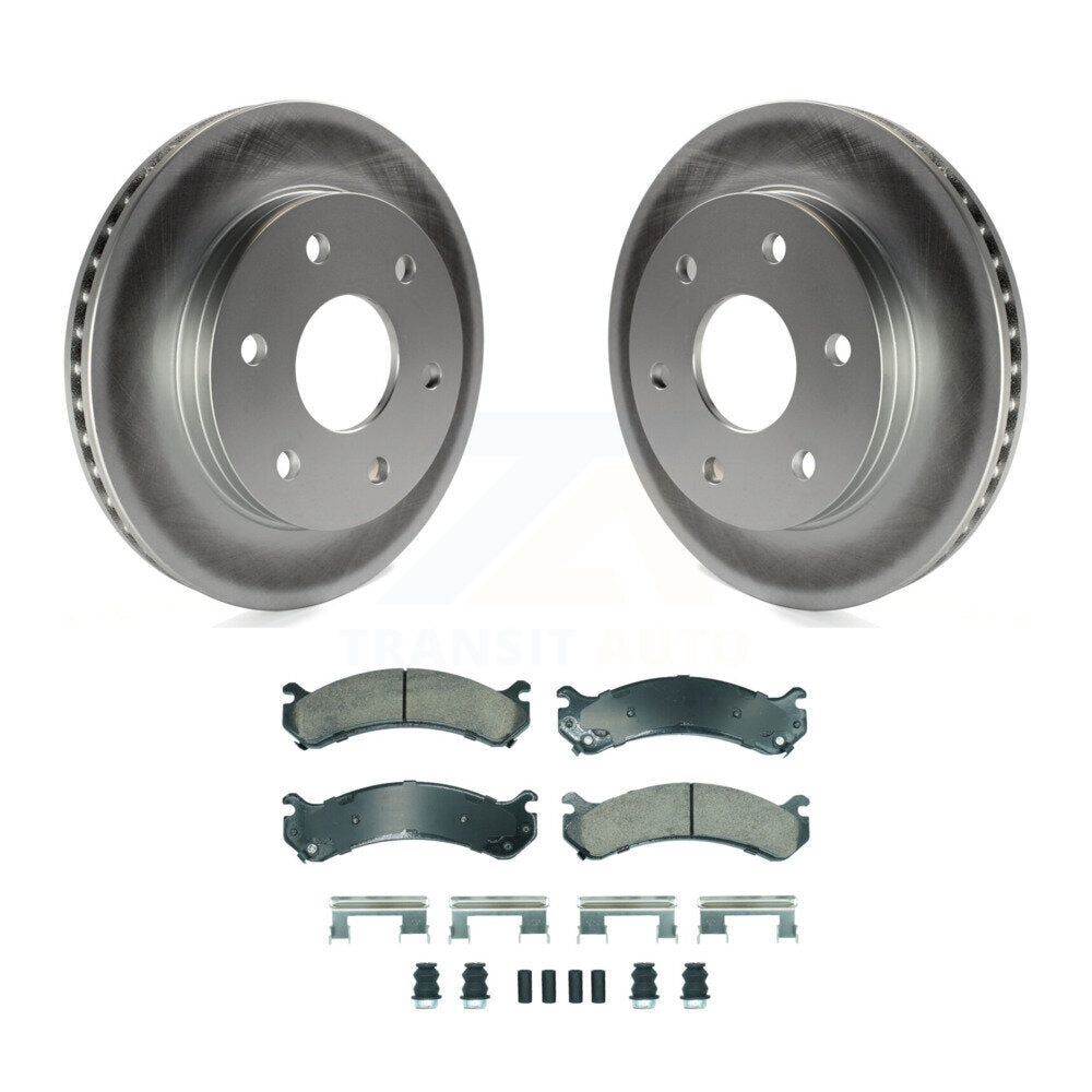 Rotor de frein à revêtement avant et Kit de plaquettes en céramique pour Chevrolet Express 2500 GMC Savan
