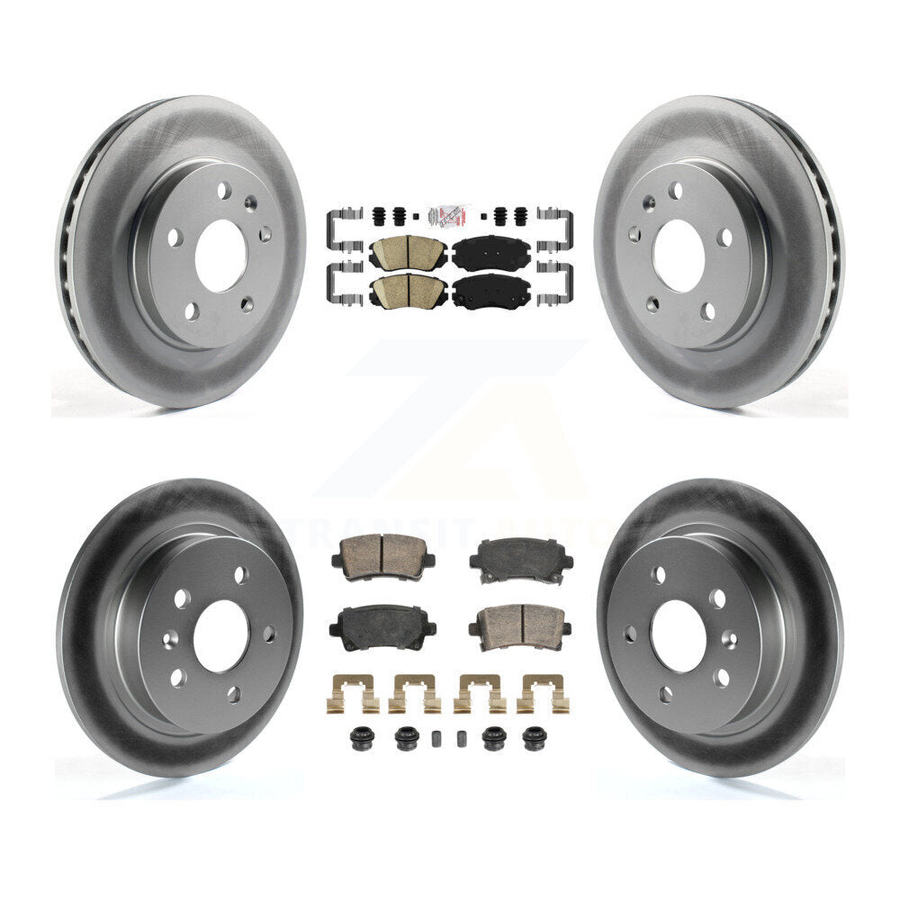 Kit de plaquettes en céramique avant et arrière et Rotors de frein à disque revêtus pour Chevrolet Malibu