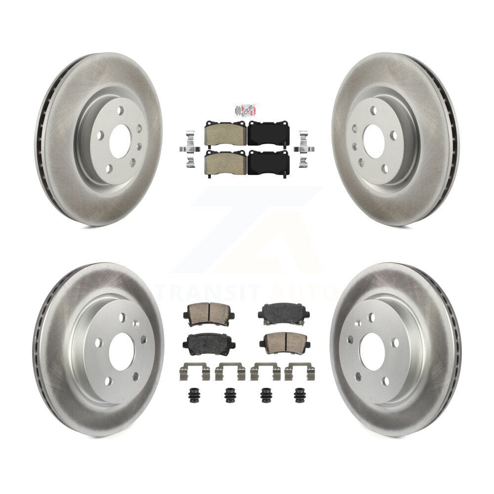 Kit de rotors de frein à disque avec revêtement en céramique, semi-métallique avant et arrière, pour Cadillac XT