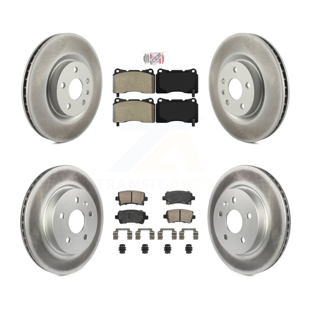 Kit de rotors de frein à disque avec revêtement en céramique, semi-métallique avant et arrière, pour Cadillac XT
