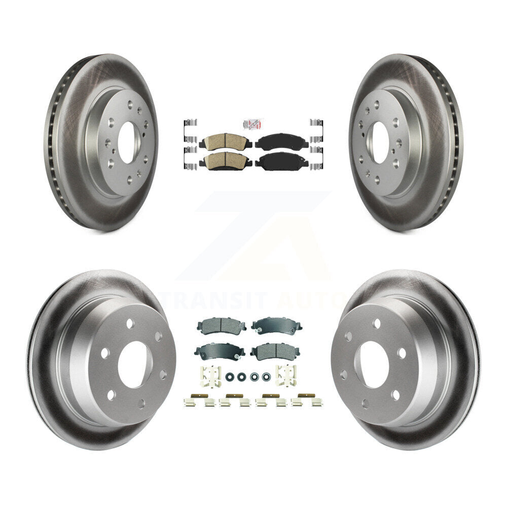 Kit de Rotor de frein à revêtement de plaquette semi-métallique avant et arrière en céramique pour Chevrolet 1500 GM