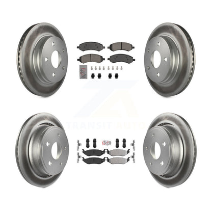 Kit de plaquettes semi-métalliques avant et arrière et Rotor de frein revêtu pour Ram 1500 Classic Dodge