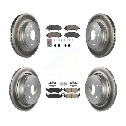 Kit de plaquettes semi-métalliques avant et arrière et Rotor de frein revêtu pour Ram 1500 Classic Dodge