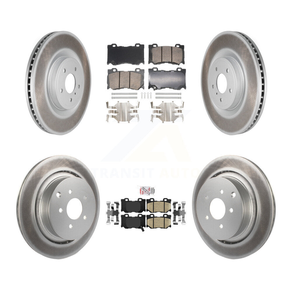 Kit de plaquettes en céramique avant et arrière et de rotors de frein à disque revêtus pour INFINITI FX50