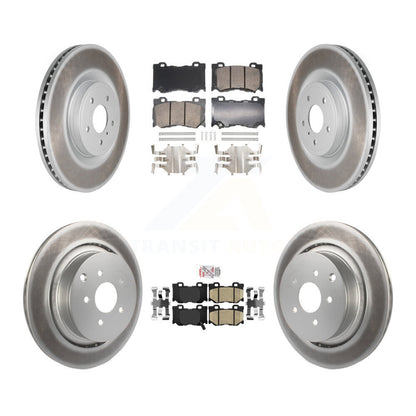 Kit de plaquettes en céramique avant et arrière et de rotors de frein à disque revêtus pour INFINITI FX50