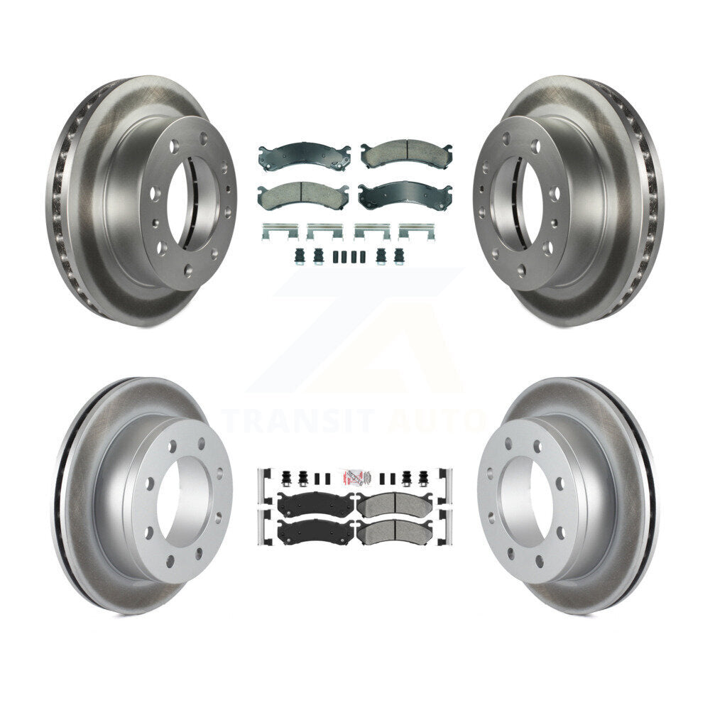 Kit de Rotor de frein à revêtement de plaquette semi-métallique avant et arrière en céramique pour Chevrolet GMC 250