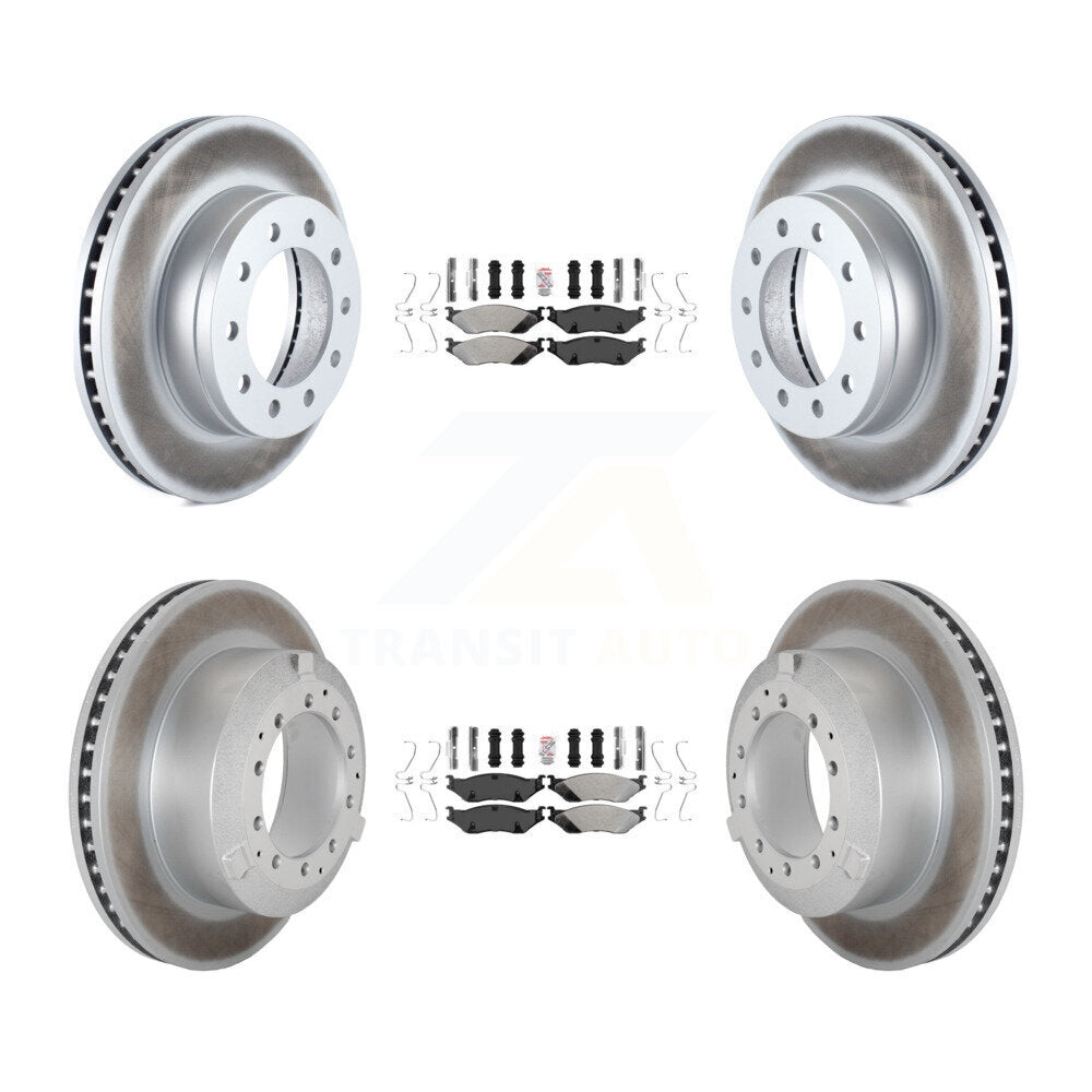 Kit de Rotor de frein à disque, revêtement de protection semi-métallique avant et arrière, pour Ford F-450 Super Dut