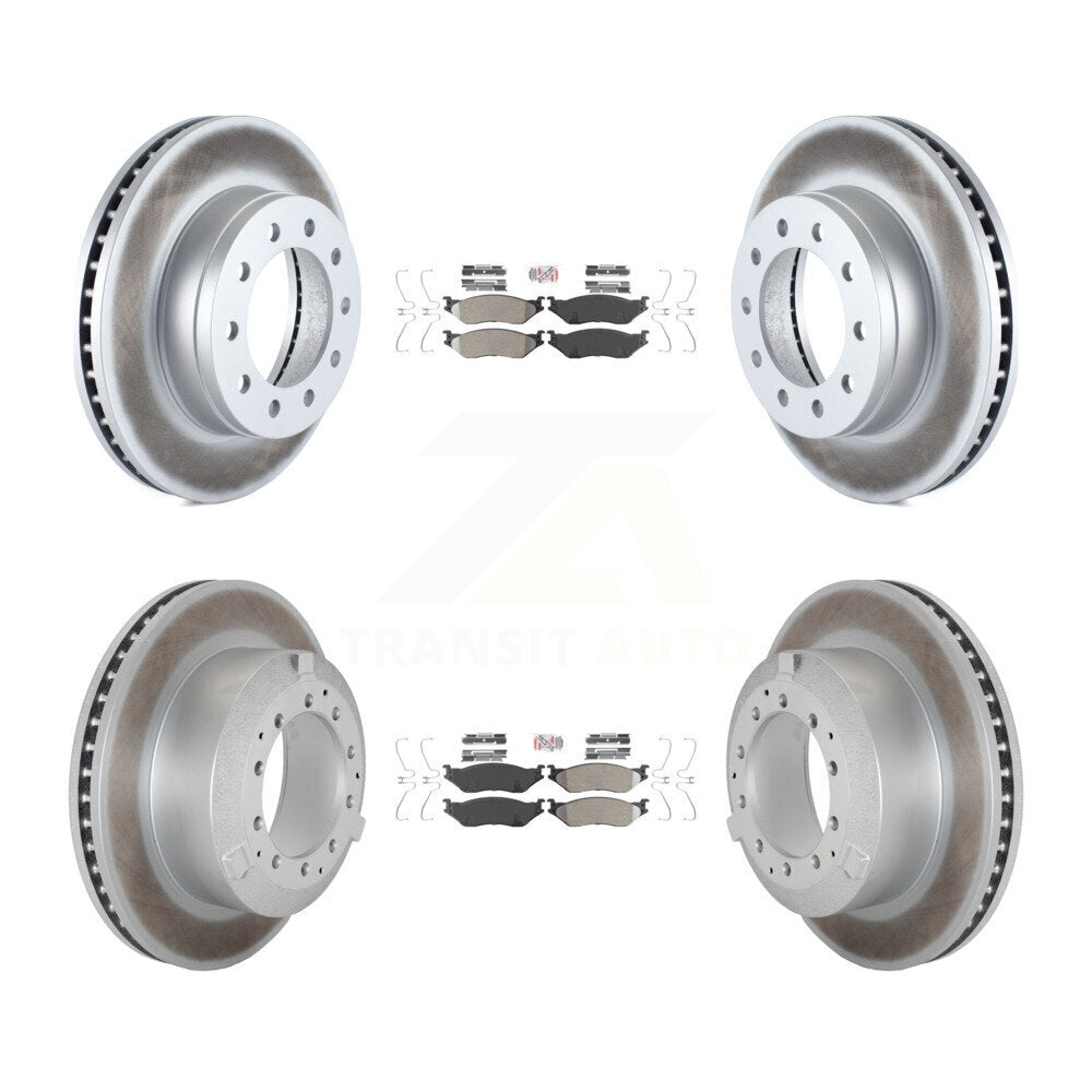 Kit de Rotor de frein à disque, revêtement de protection semi-métallique avant et arrière, pour Ford F-450 Super Dut