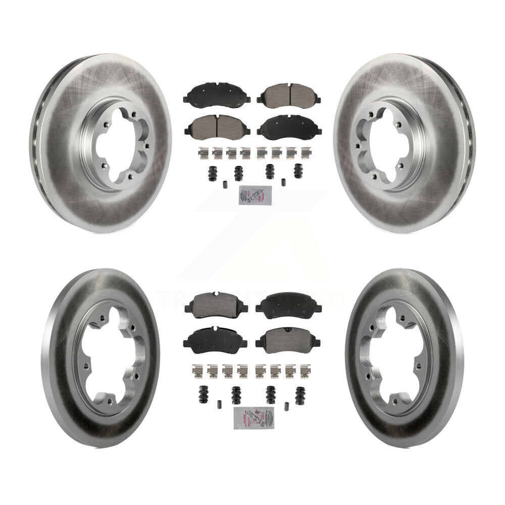 Kit de rotor de frein à revêtement semi-métallique avant et arrière pour Ford Transit-25 2015 – 2019