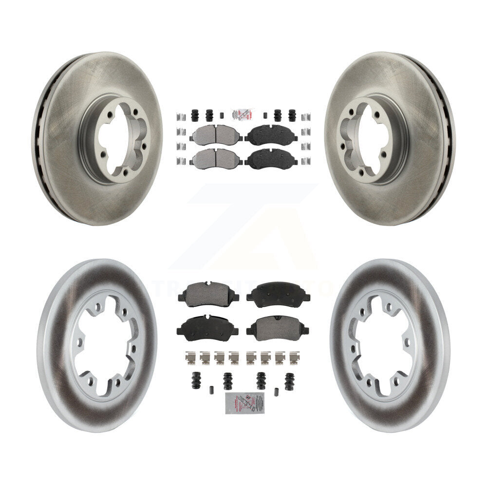 Kit de Rotor de frein à disque avec revêtement de tampons semi-métalliques avant et arrière, pour Ford Transit-350 H