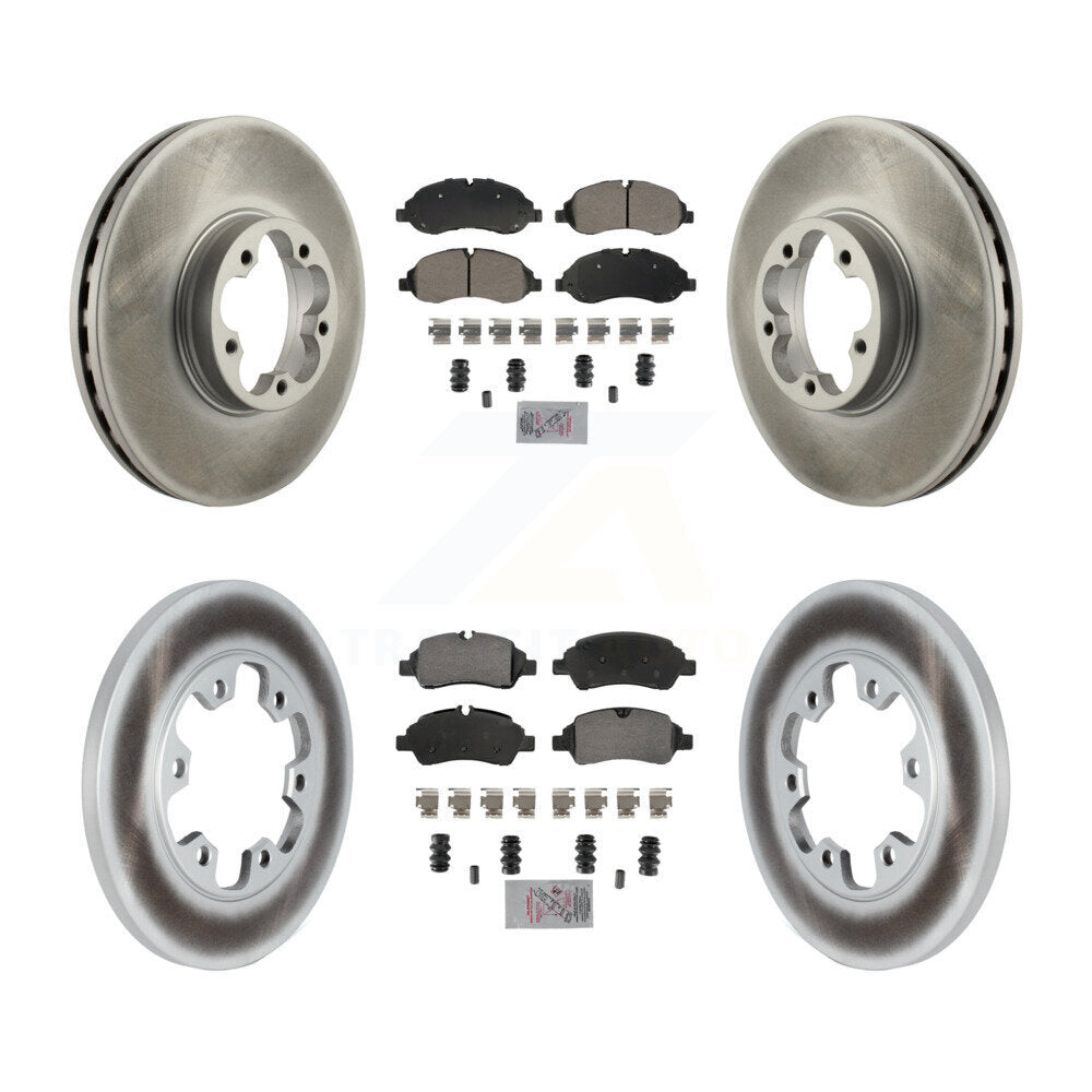 Kit de Rotor de frein à disque avec revêtement de tampons semi-métalliques avant et arrière, pour Ford Transit-350 H