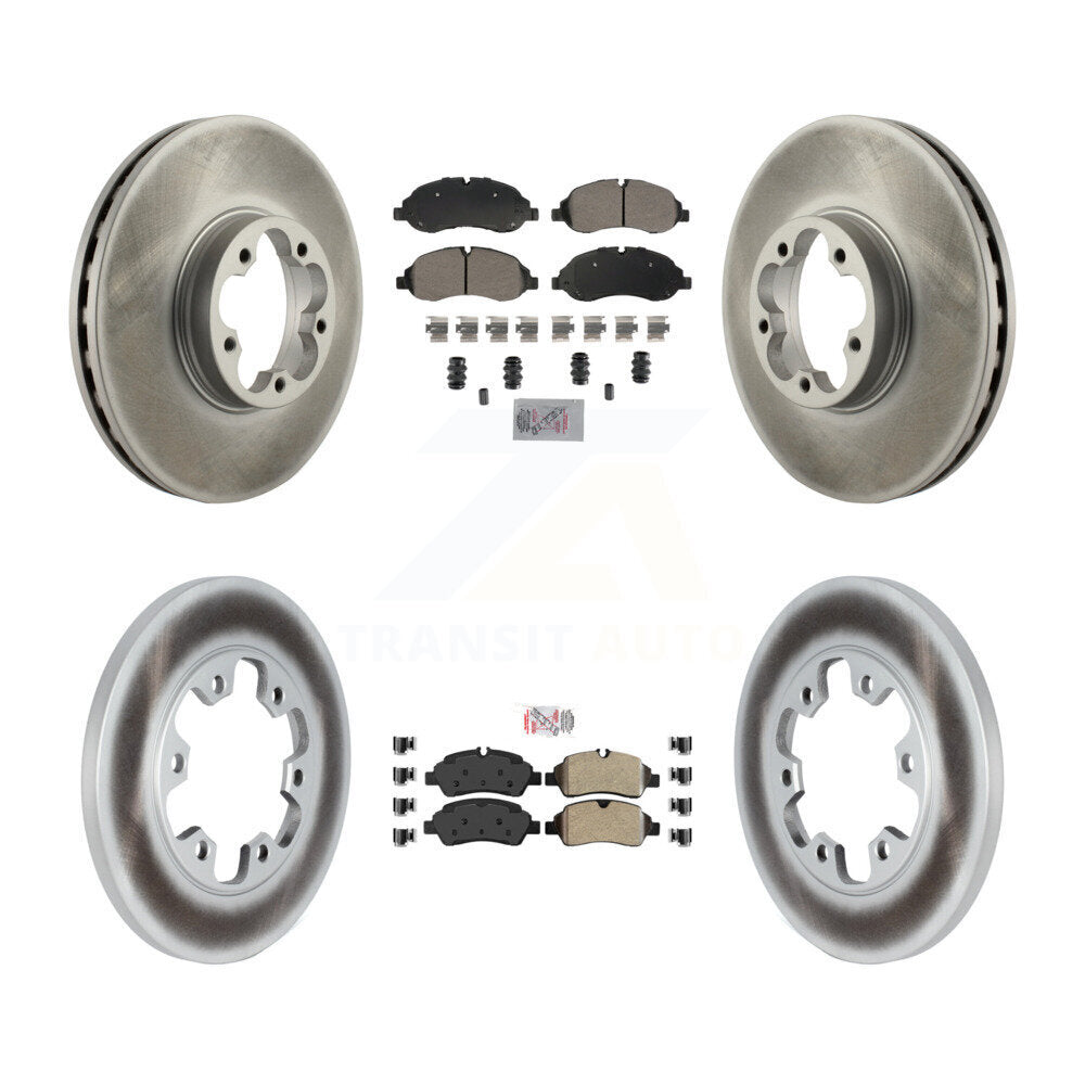 Kit de Rotor de frein à disque avec revêtement de tampons semi-métalliques avant et arrière, pour Ford Transit-350 H