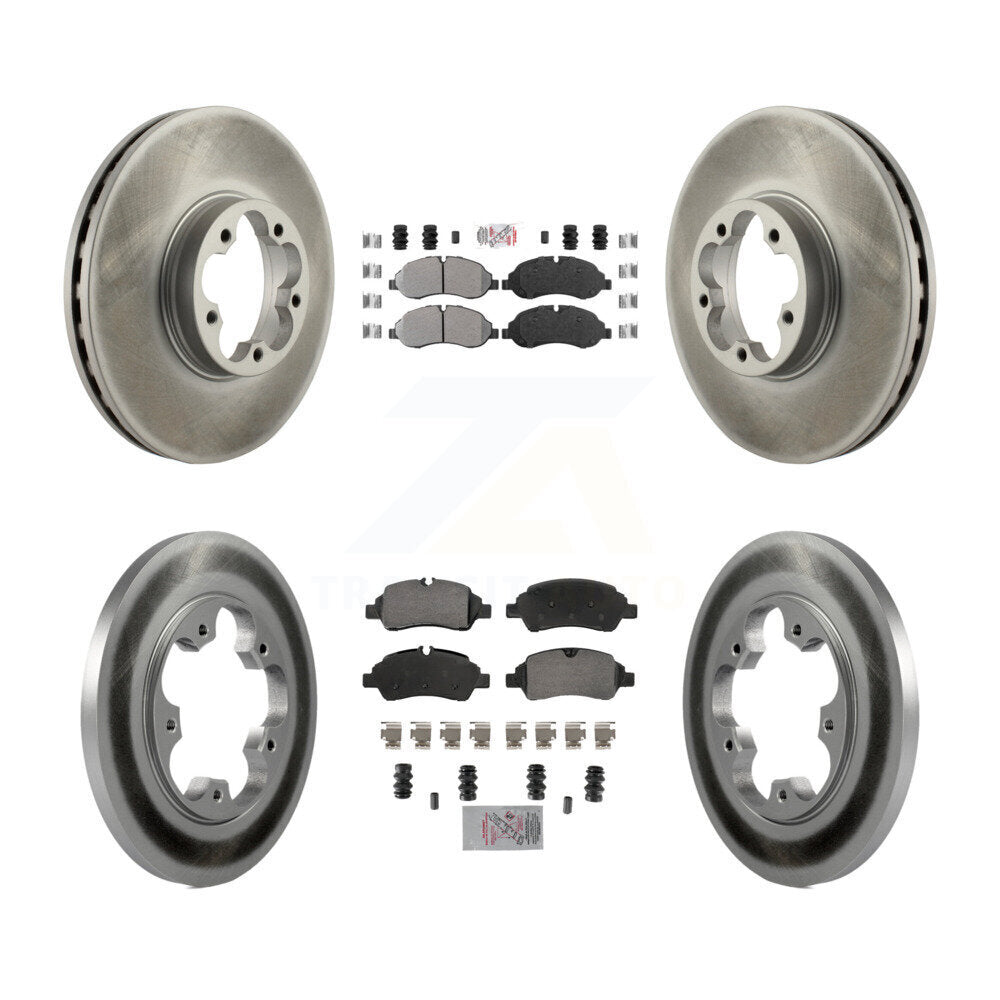 Kit de Rotor de frein à disque avec revêtement de tampons semi-métalliques avant et arrière, pour Ford Transit-350 H