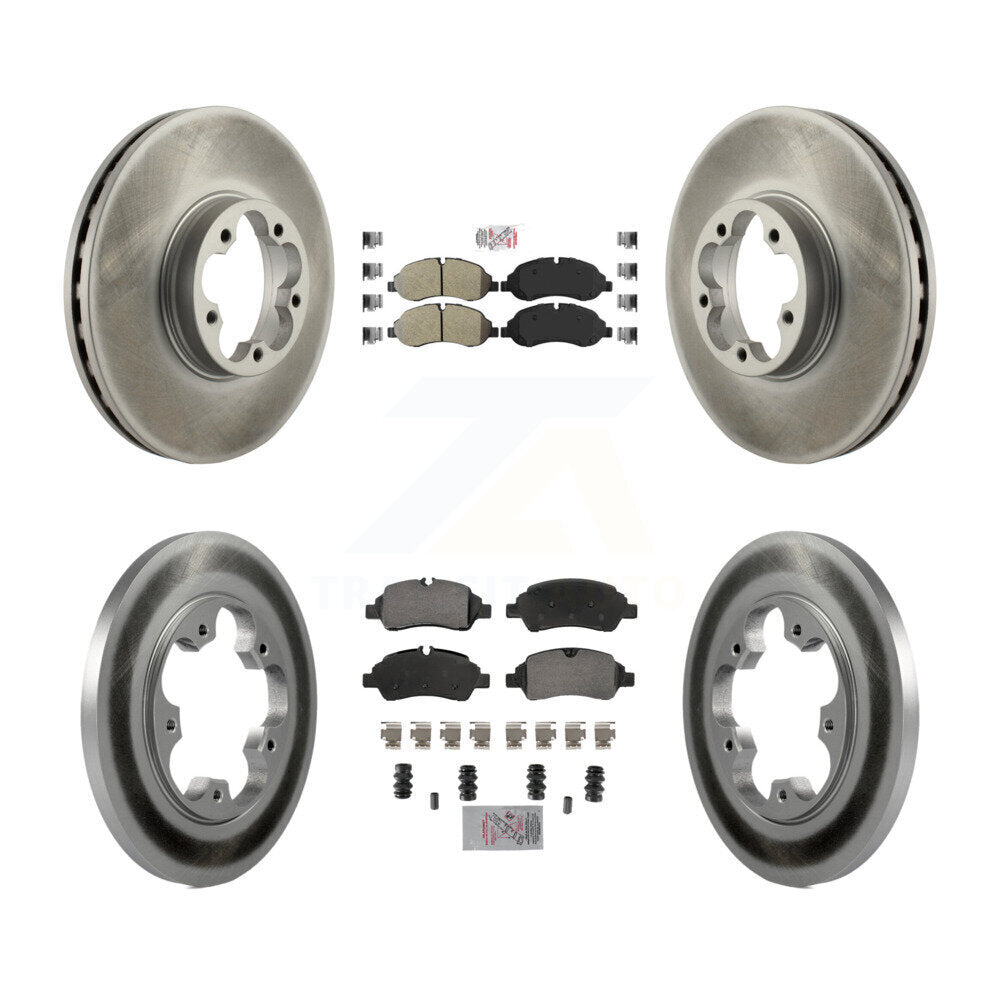 Kit de Rotor de frein à disque avec revêtement de tampons semi-métalliques avant et arrière, pour Ford Transit-350 H