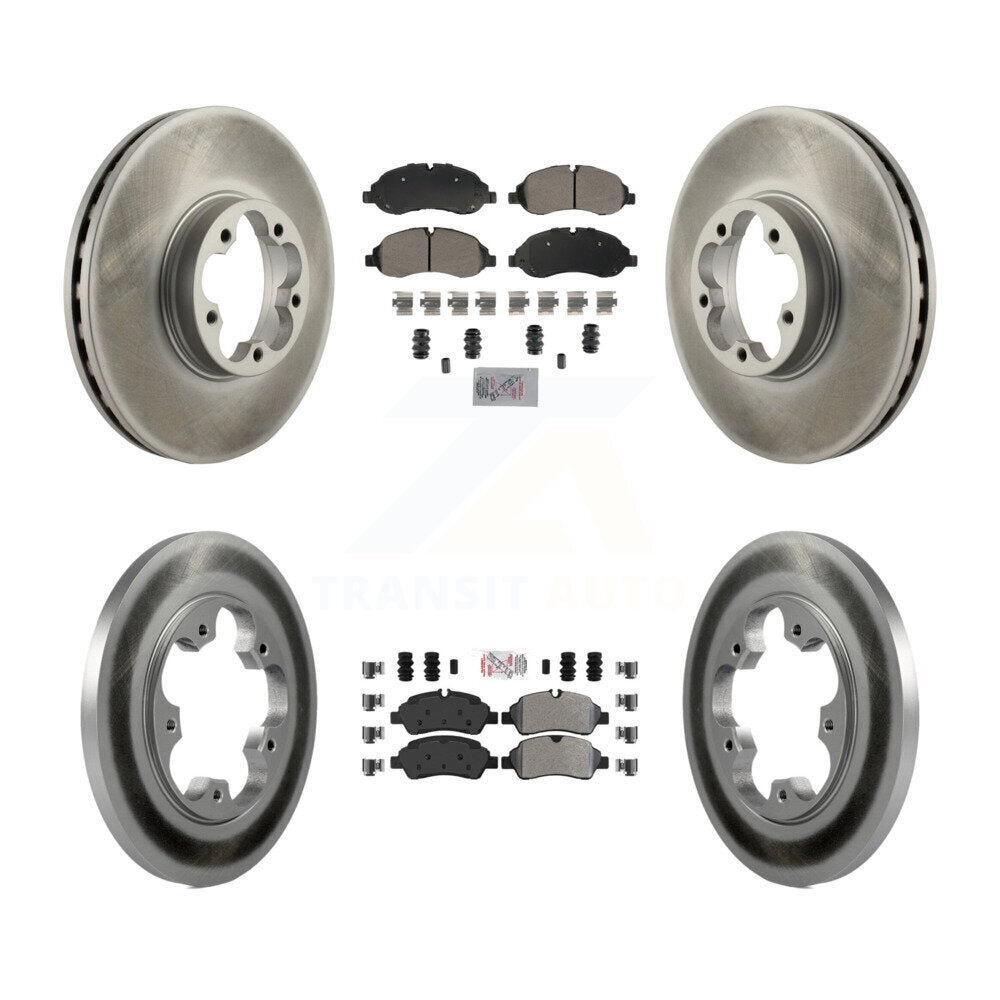 Kit de Rotor de frein à disque avec revêtement de tampons semi-métalliques avant et arrière, pour Ford Transit-350 H